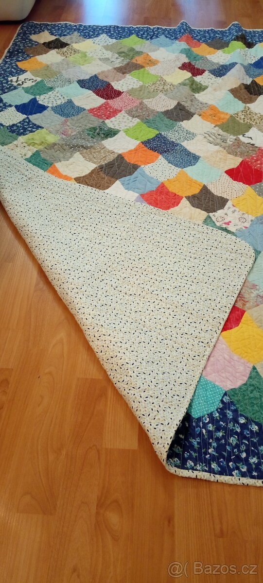 Velká deka patchwork podzimní listí - 3