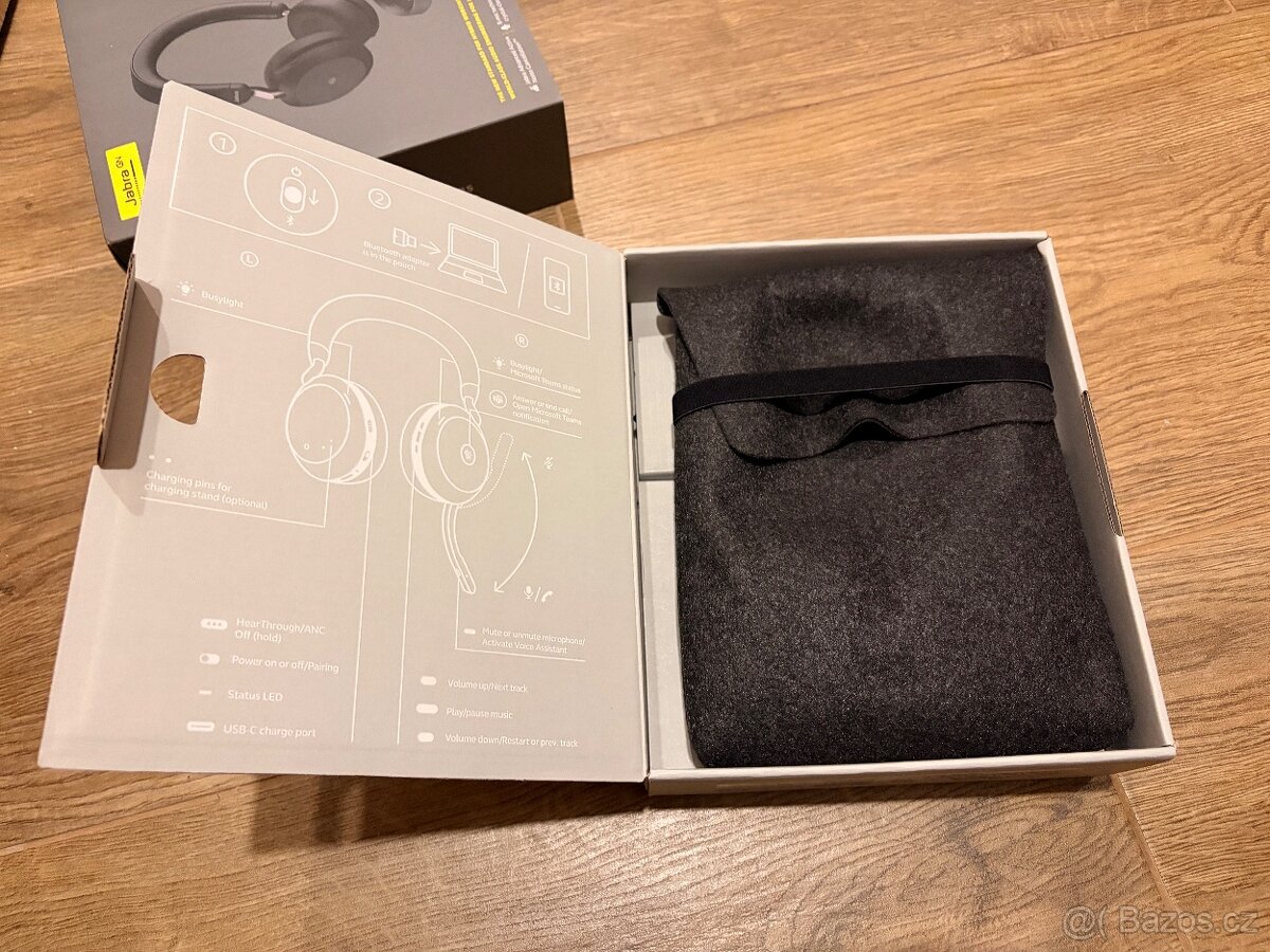 Bluetooth Sluchátka Jabra Evolve2 75 usb c ANC nová - 3