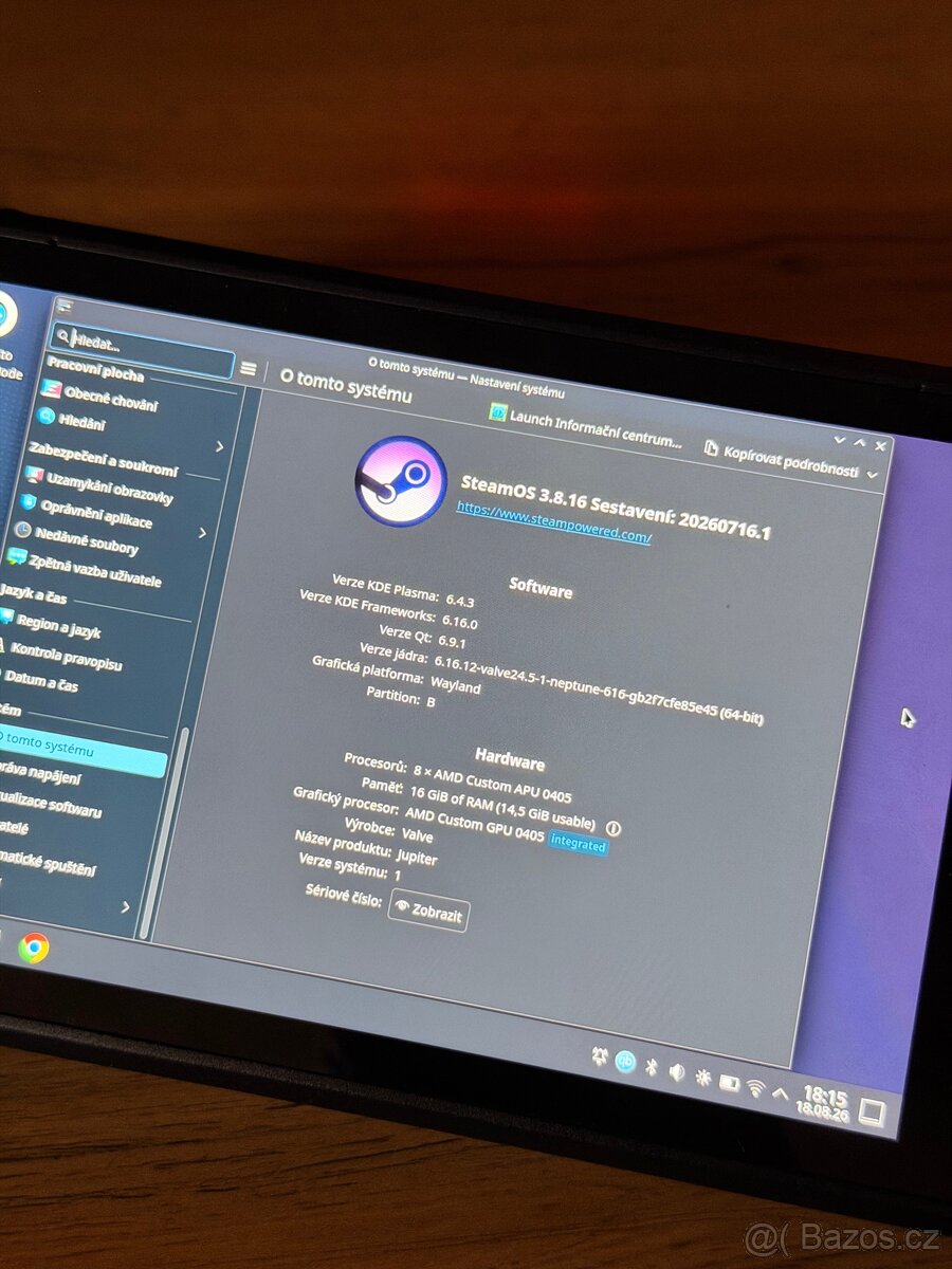 Prodám SteamDeck 256GB + kryt - 3