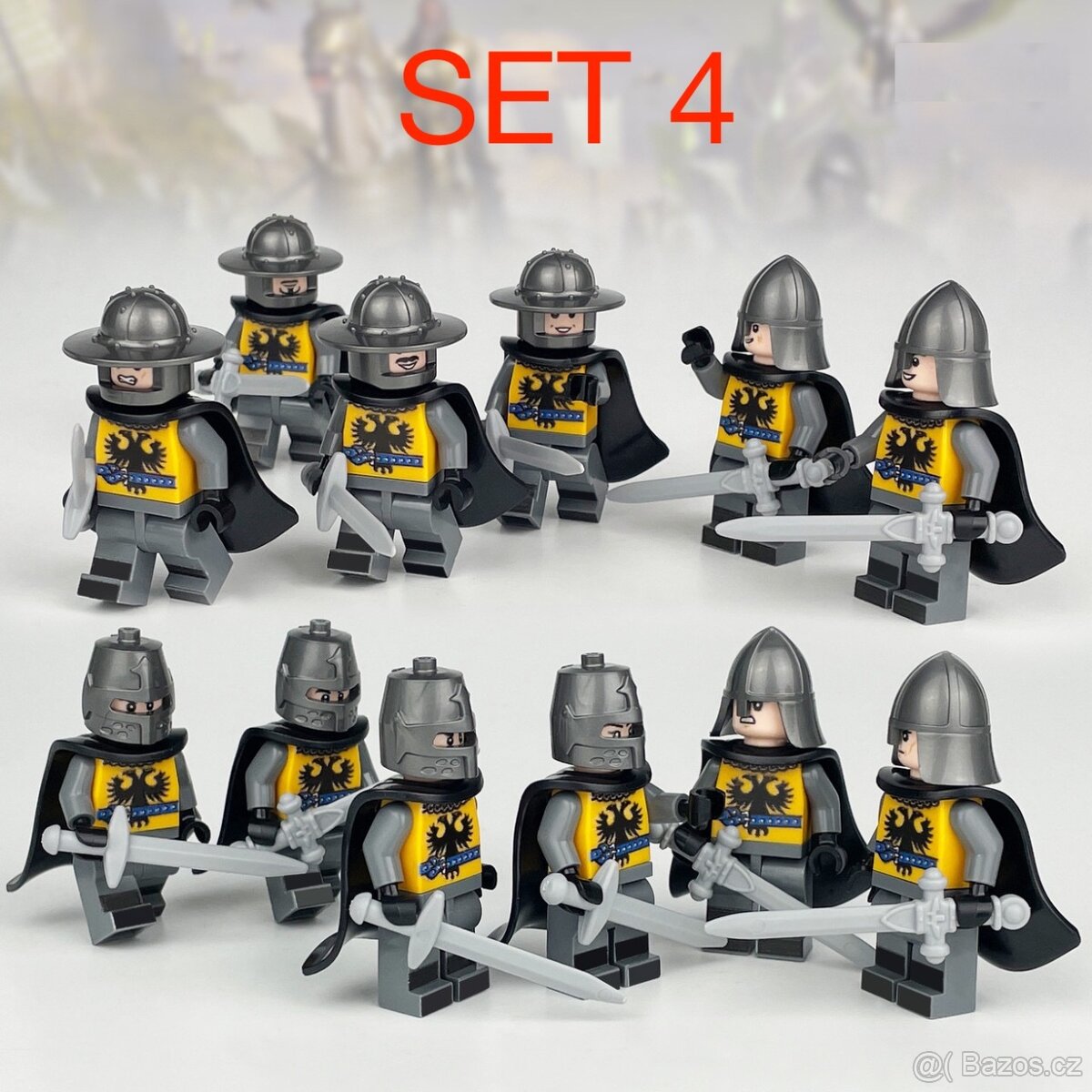 Figúrky Rytieri 4 (8ks) typ lego, nové, nehrané - 3