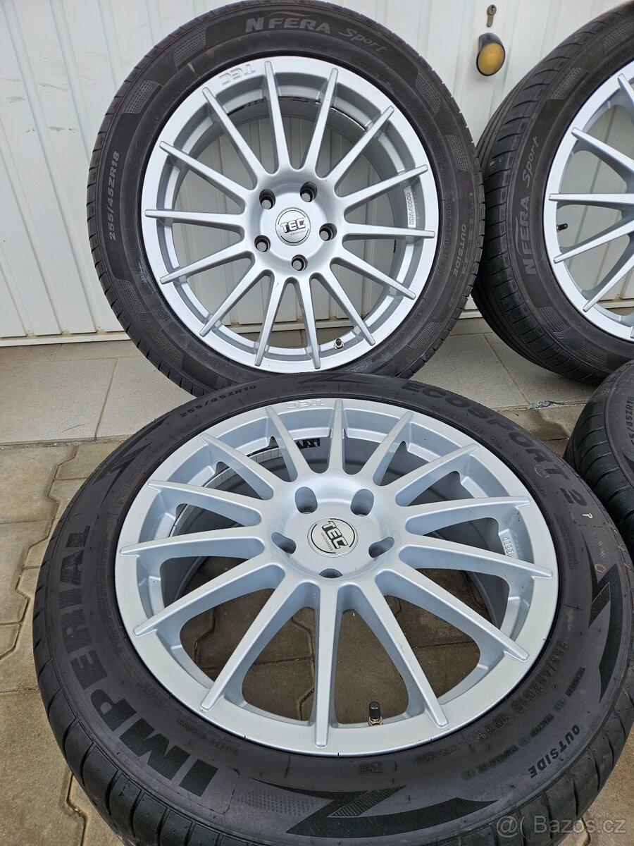 Alu kola ASA tec 5x120 Letní 255/45/18 - 3