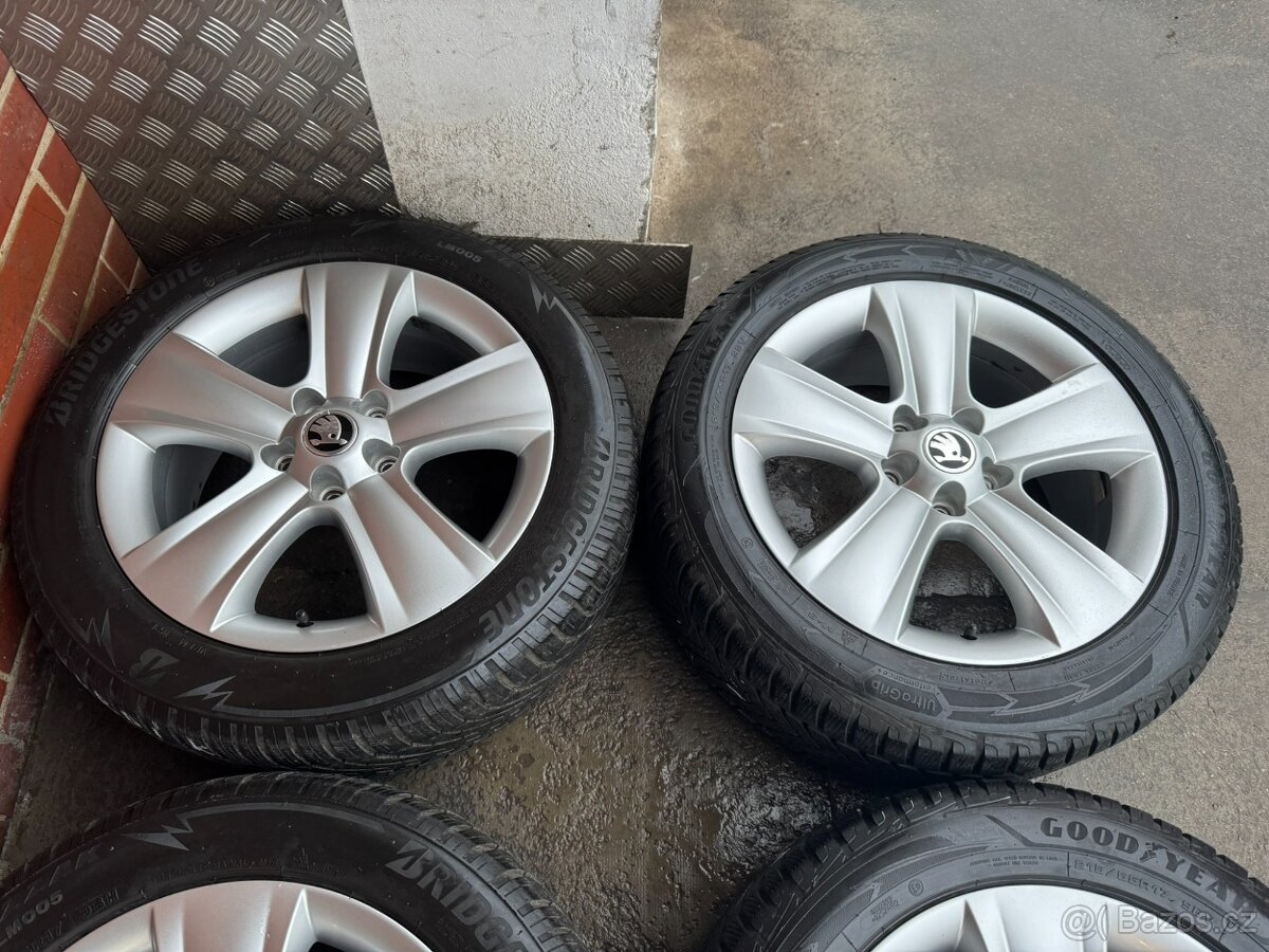 Alu 17" 5x112 škoda DOLOMITE zimní 75% KaroQ TOP - 3