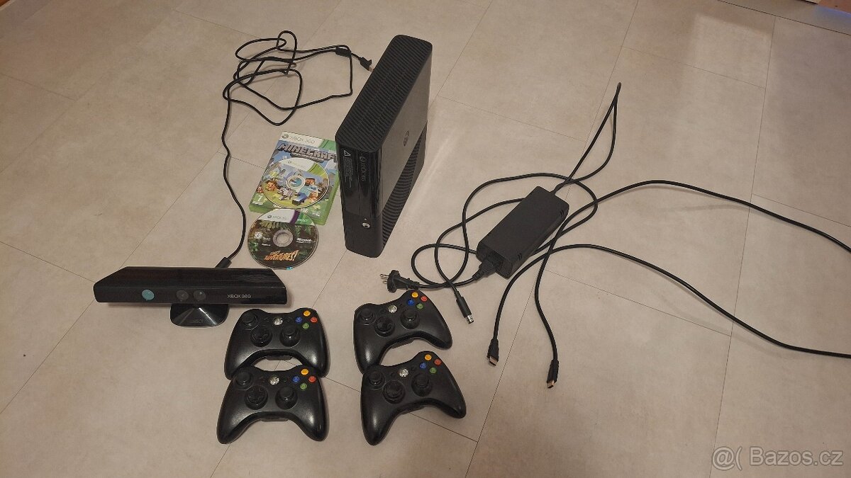 Xbox 360 E – 250GB, 4 ovladače, kinect, 40+ her - 3