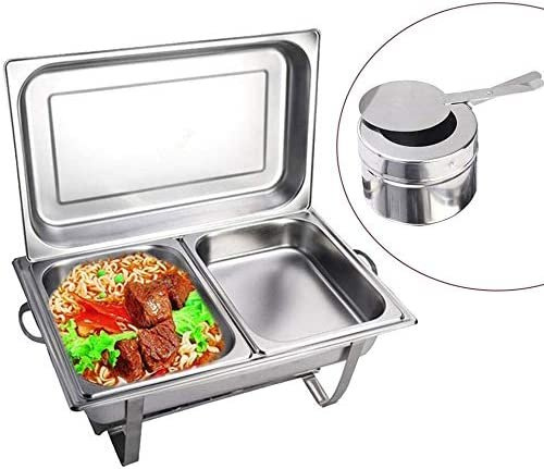 Sada 4 ks dvoudílných nerezových ohřívačů potravin - 3