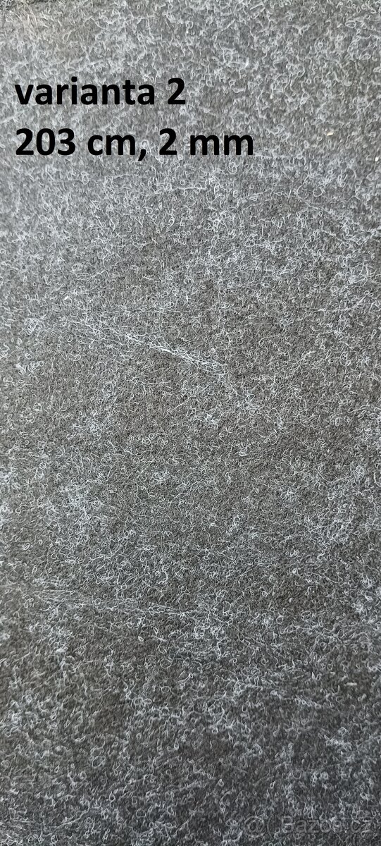 Zátěžový koberec - černý velur a jekor - 3