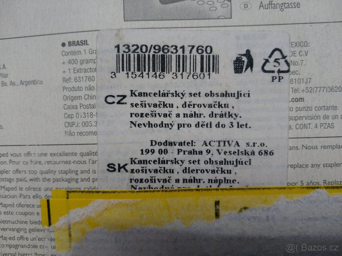 Kancelářský set - sešívačka, děrovačka, rozešívačka - 3