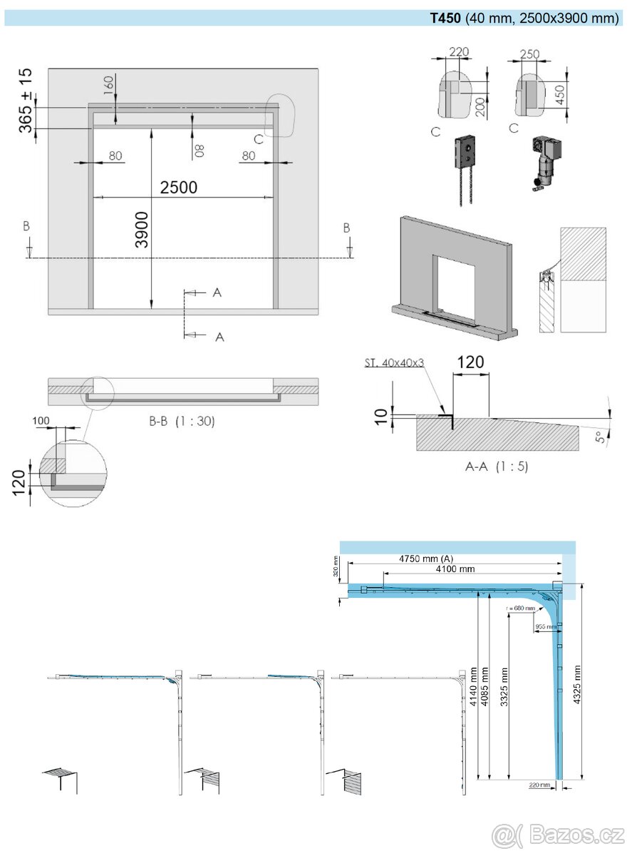 Prodám dvoje kompletní sekční vrata Lomax - 3