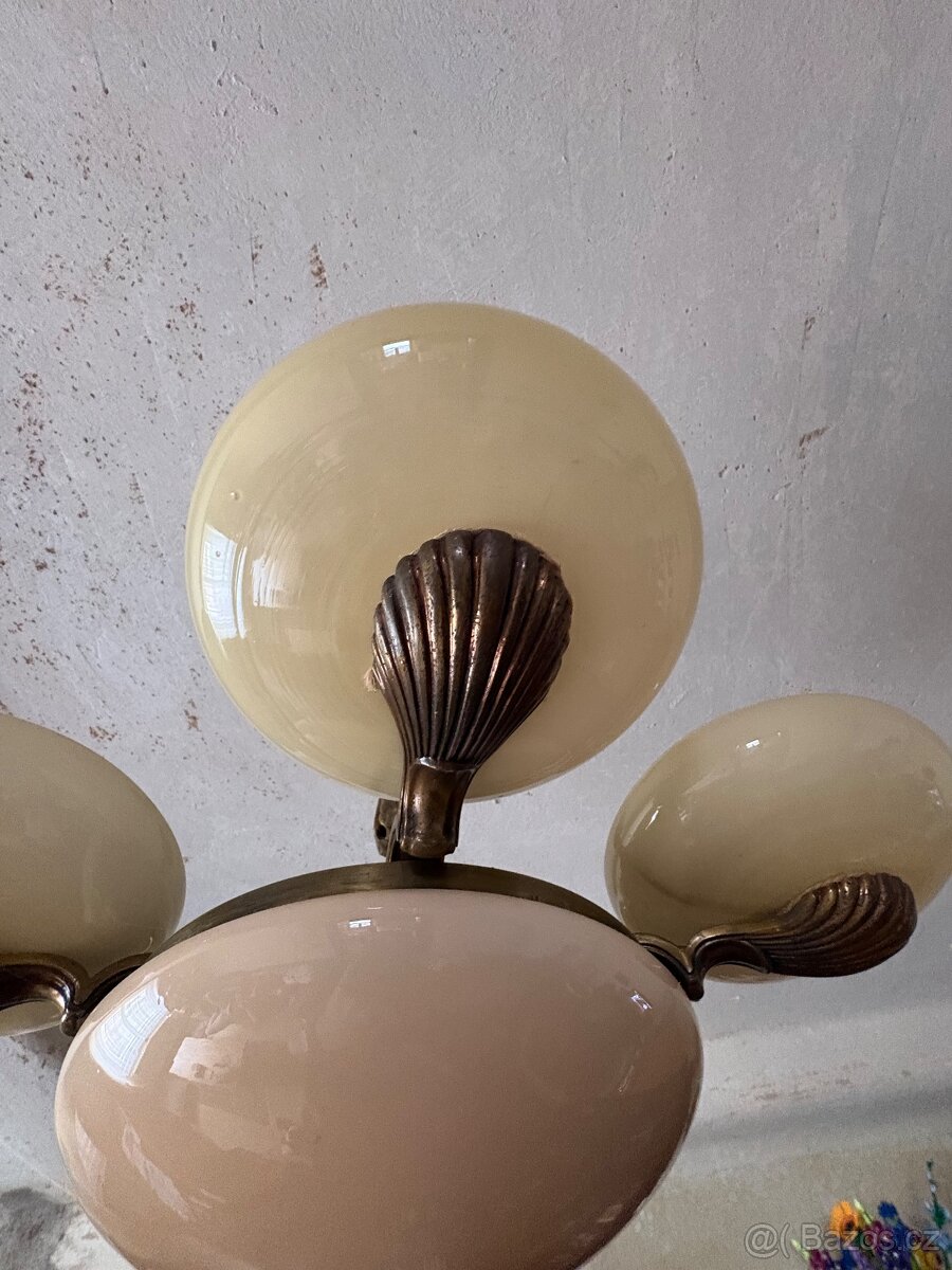 Starožitný mosazný lustr - 3