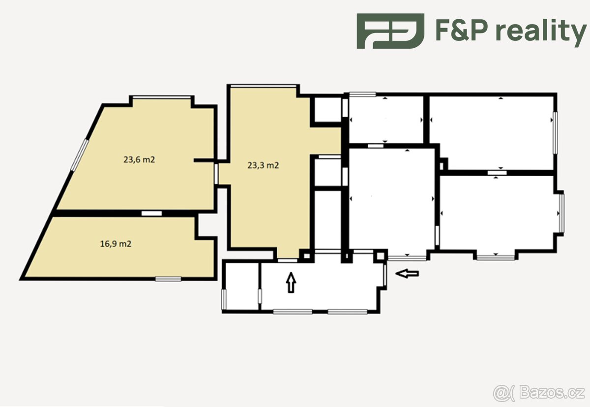 Prodej bytu 2+1, 63 m2,před rekonstrukcí, Strašice - 3