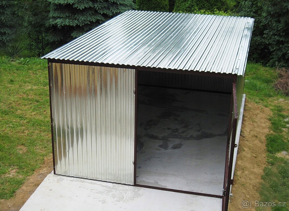 Plechová garáž 3x5m - 3