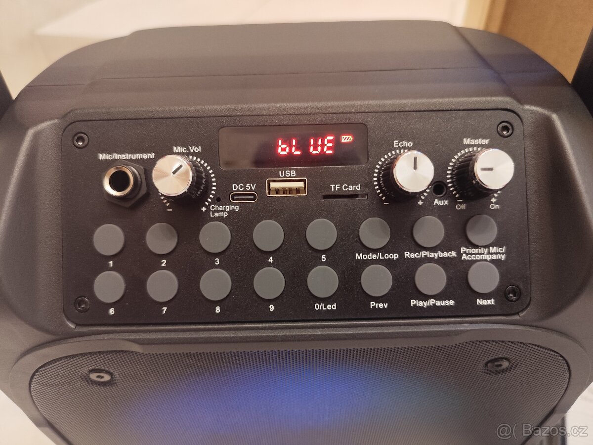 Prodám přenosný reprobox s vestavěnou baterií, dobíjení USB - 3