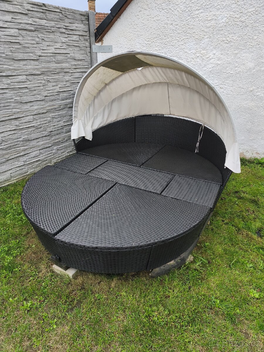 Zahradní ratanovou postel Lazy. - 3