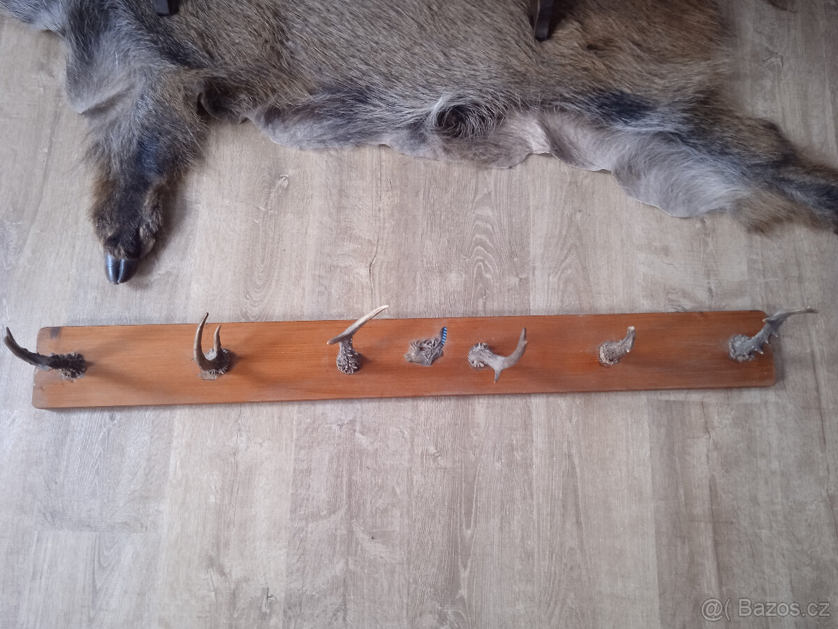 Prodám levně starý věšák se srnčími parůžky - 3