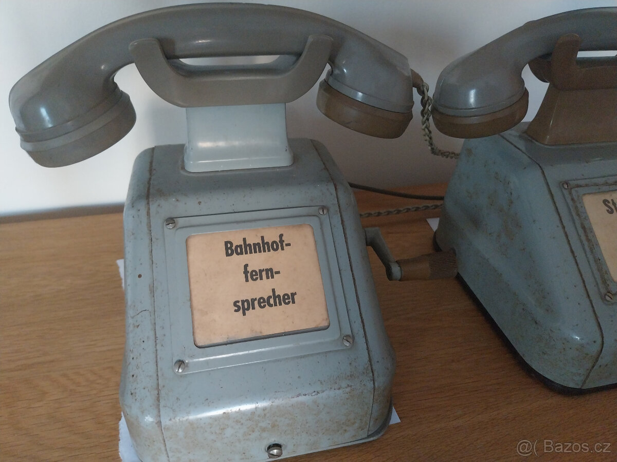 Nádražní (drážní) telefony, vlaky 50tá léta Německo 2 ks - 3