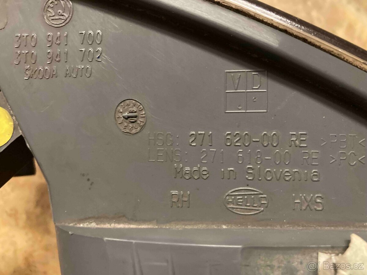 Pravá mlhovka Škoda Superb II originál - 3