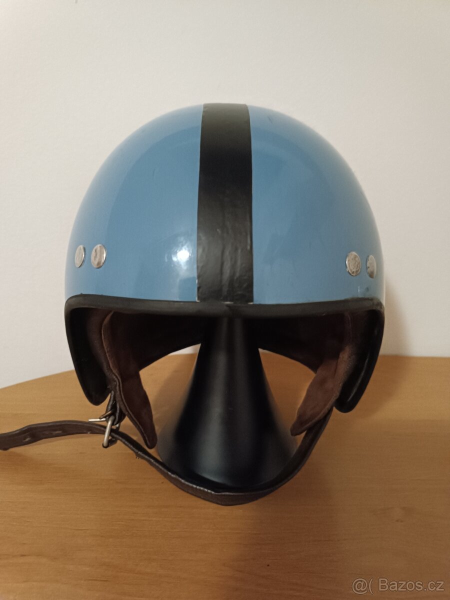 Stará přilba, helma - modrá - 3