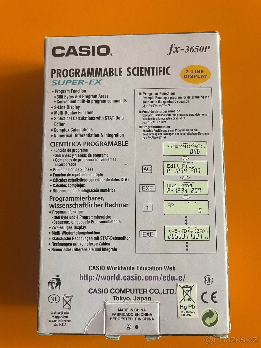 Kalkulačka CASIO - 3