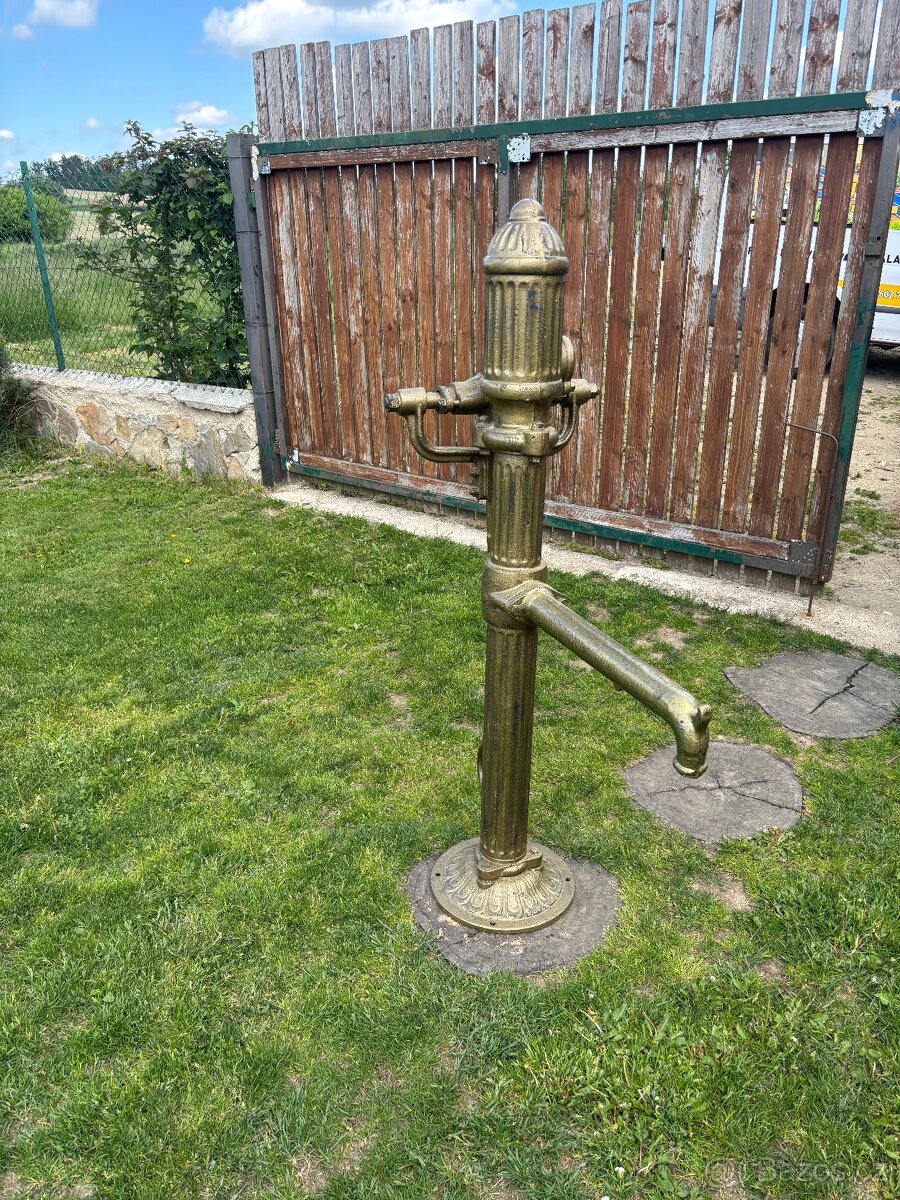 Ruční pumpa na vodu,litinová pumpa,dekorace - 3