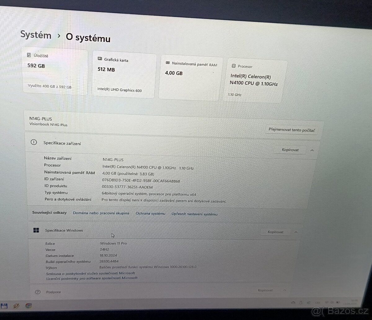 Umax VisionBook 14" 4GB RAM, SSD 128+500 GB, WIN11 - 3