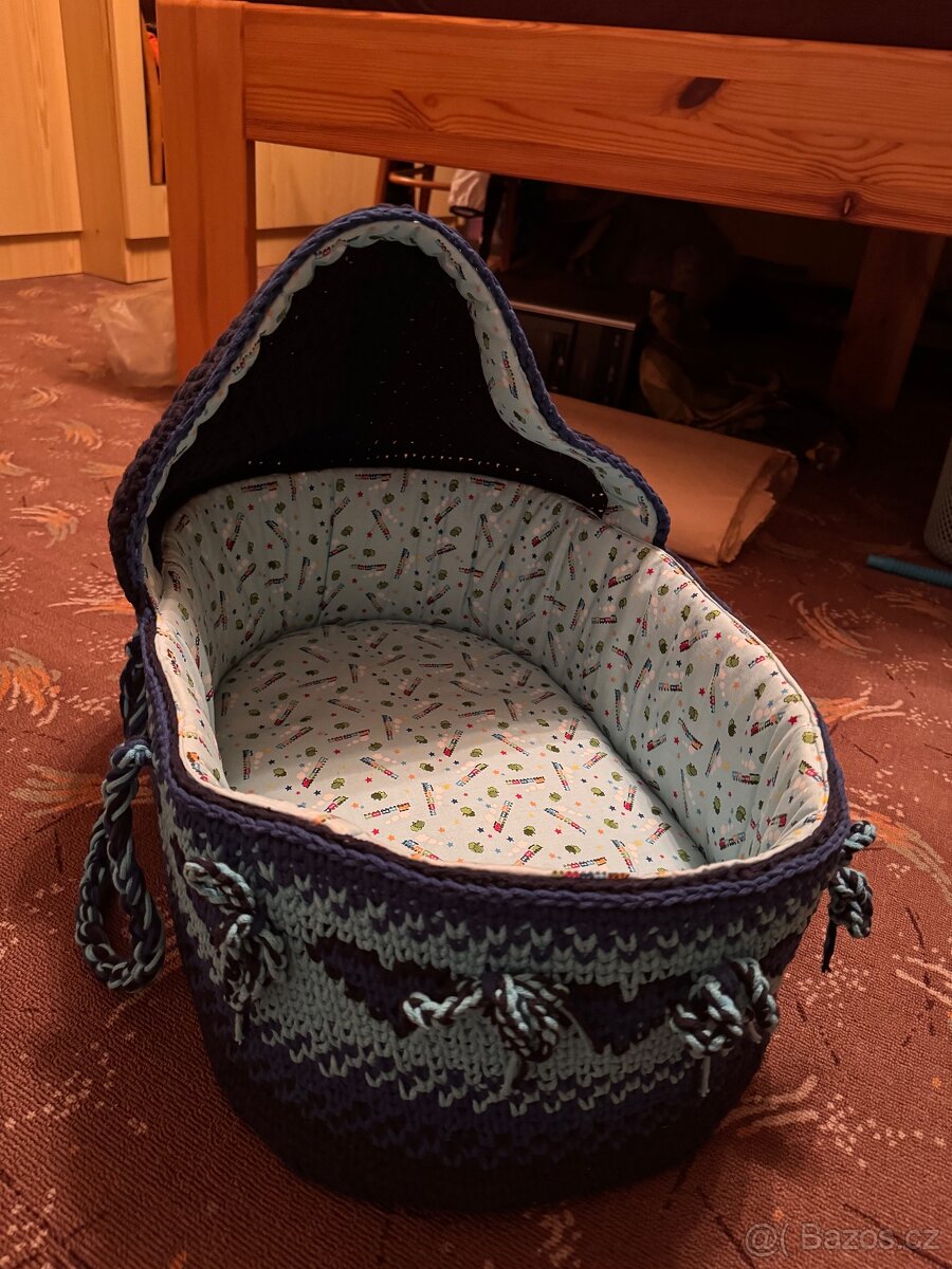 Háčkovaný Mojžíšův koš 60x40 - 3