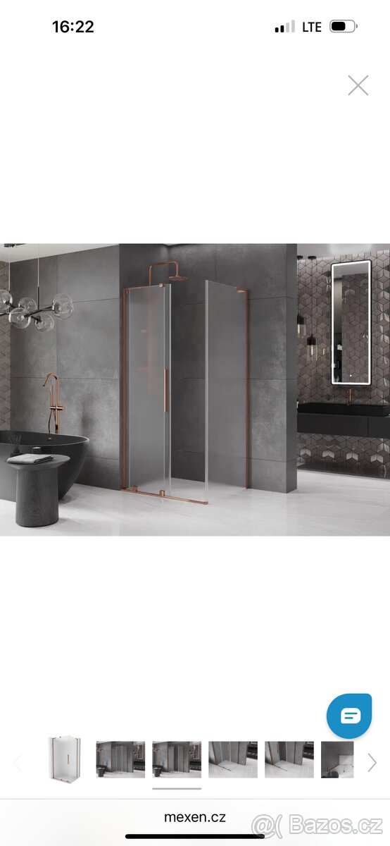 Sprchový kout 90x70 měděný,Nový - 3