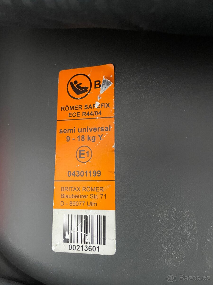 Autosedačka Britax Römer Safefix plus 9-18 kg - 3