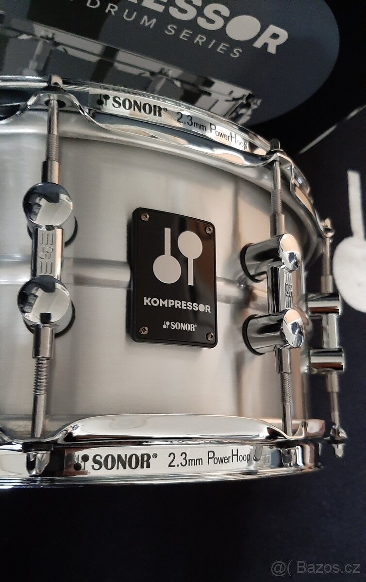 Prodám nový snare Sonor Kompressor- Aluminium, 14"x6,5 - 3