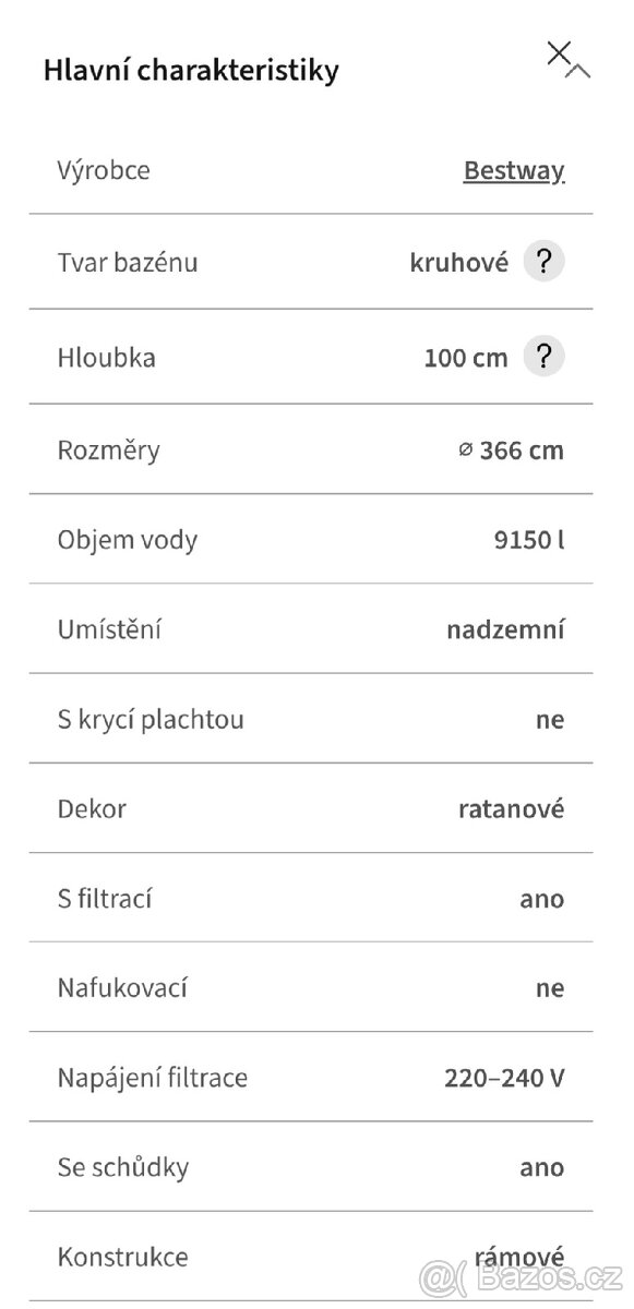 Bazén Bestway steel pro max 3,66 - 3