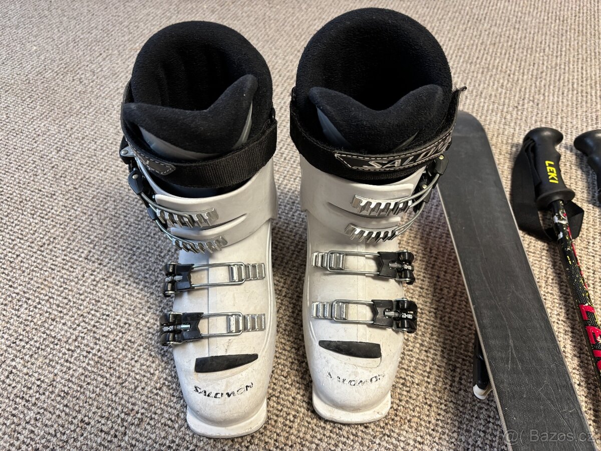 Dětské lyže Atomic 100cm, hůlky 90, boty vel.35/36, helma - 3