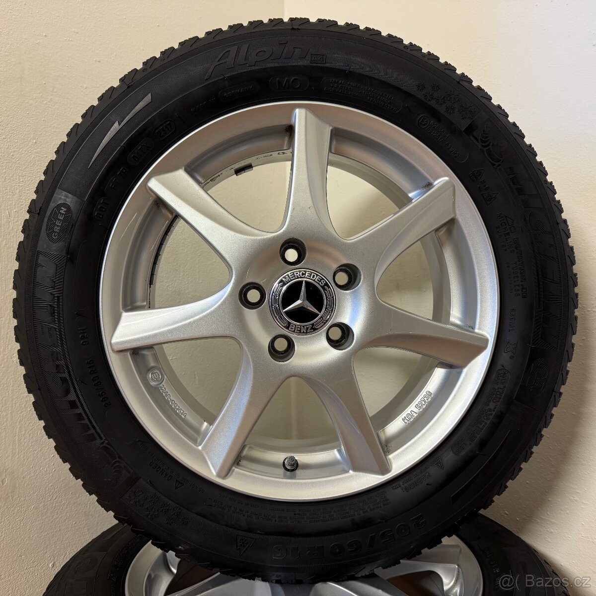 MERCEDES A/B/CLA 5x112 R16 ET44+ZIMNÍ 205/60R16 6,5/6mm - 3
