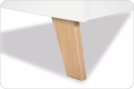 Prodám dětskou postýlku Klups NOAH 120 × 60 cm (bílá + dub) - 3