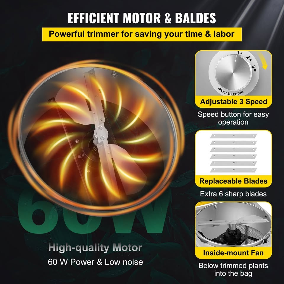 Hydroponický 3 rychlostní elektrický zastřihovač pupenů - 3