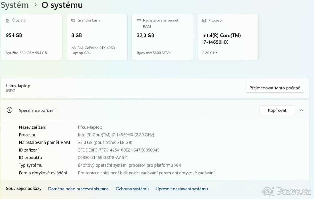 Lenovo Legion 5 / i7-14650HX / RTX 4060 8GB / 32GB DDR5 / 1T - 3