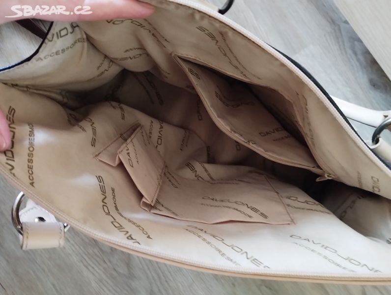 Nádherná kabelka hnědo-béžová na formát A4 - 3