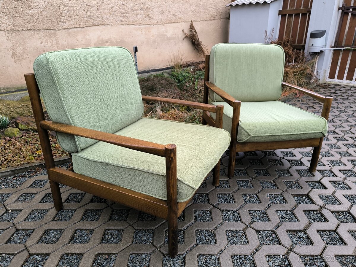 Retro párová křesla TON - Brusel 60. léta - 3