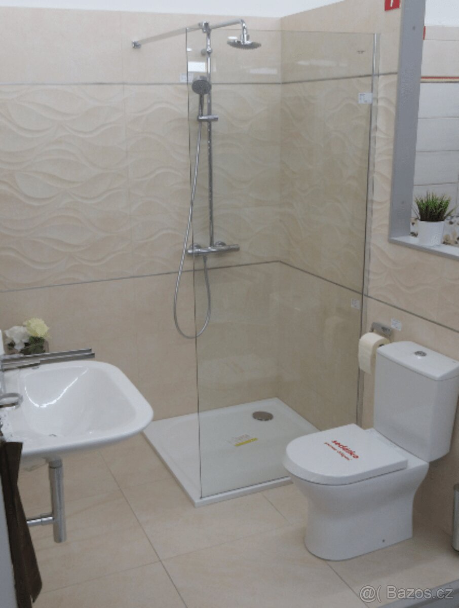 Sprchová vanička Anima, Limnew - litý mramor 90x90 cm - 3