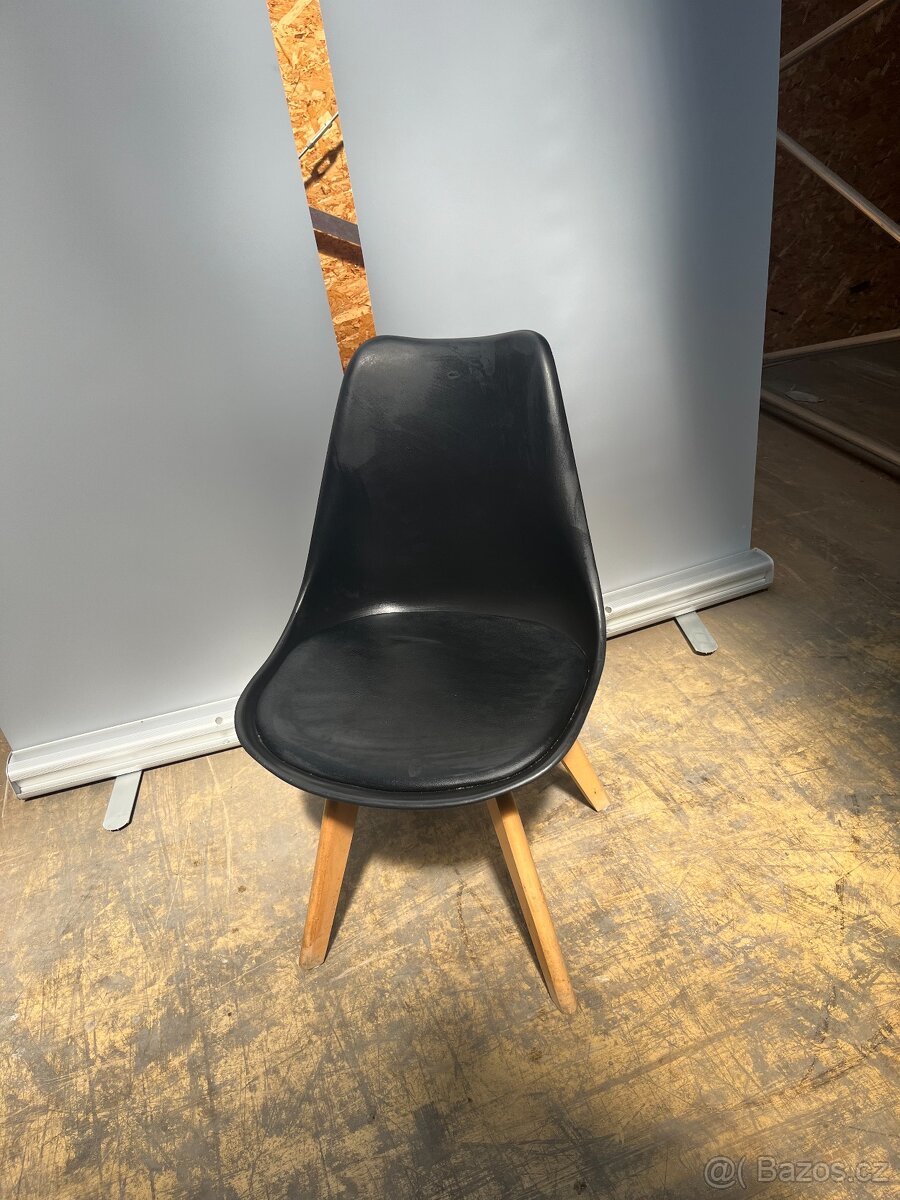 jídelní židle černá/buk 4 ks - 3