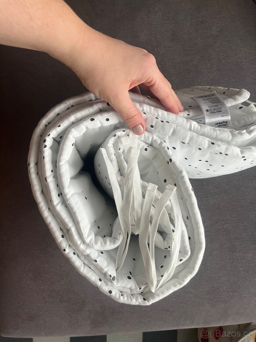 Mantinel do postýlky Done by deer - bilý, tečky - 3