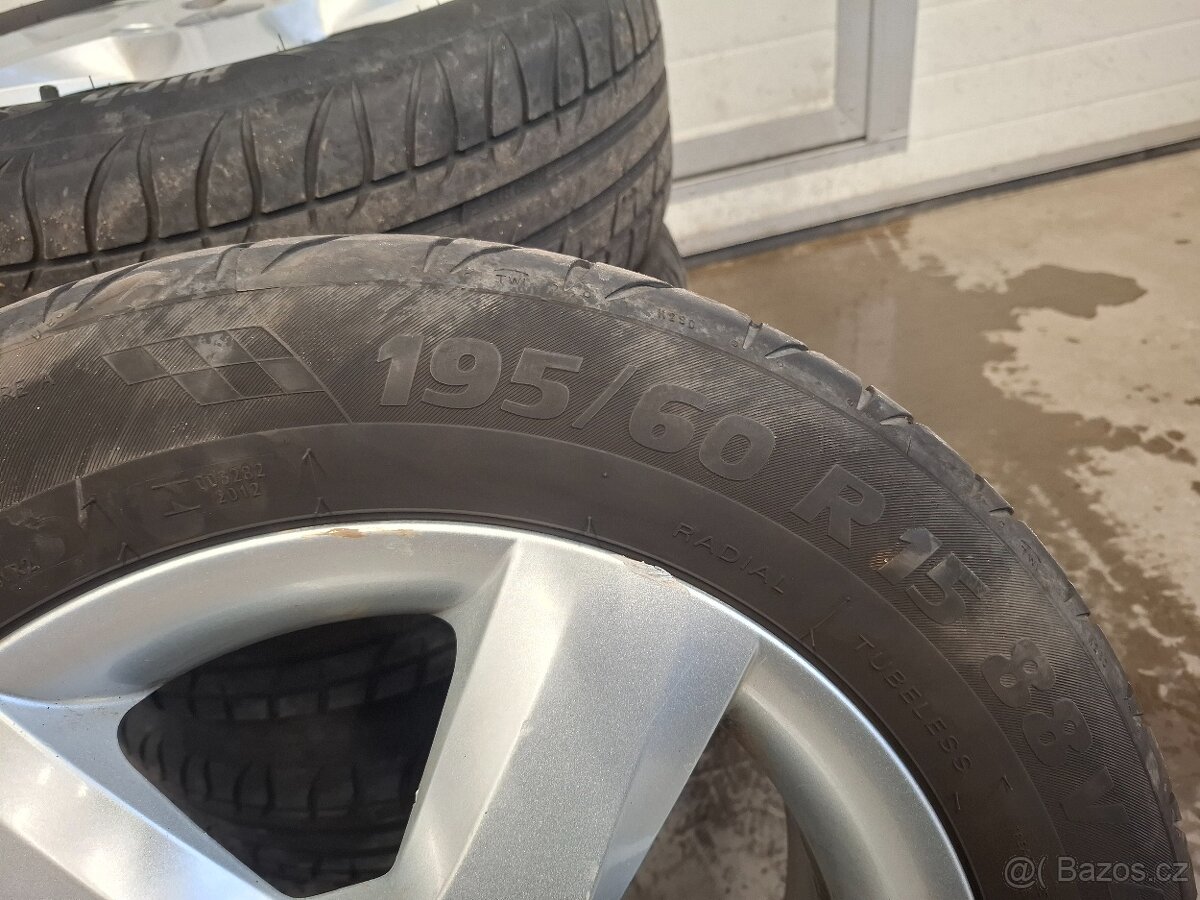 Prodám pěkné alu disky 4x108 195/60 R15, ET 52.5 - 3