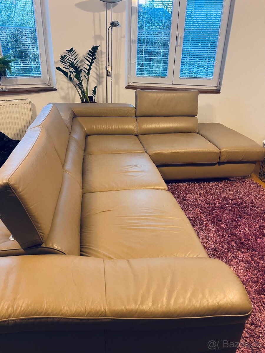 Kožená rohová sedačka 5 místná - 3