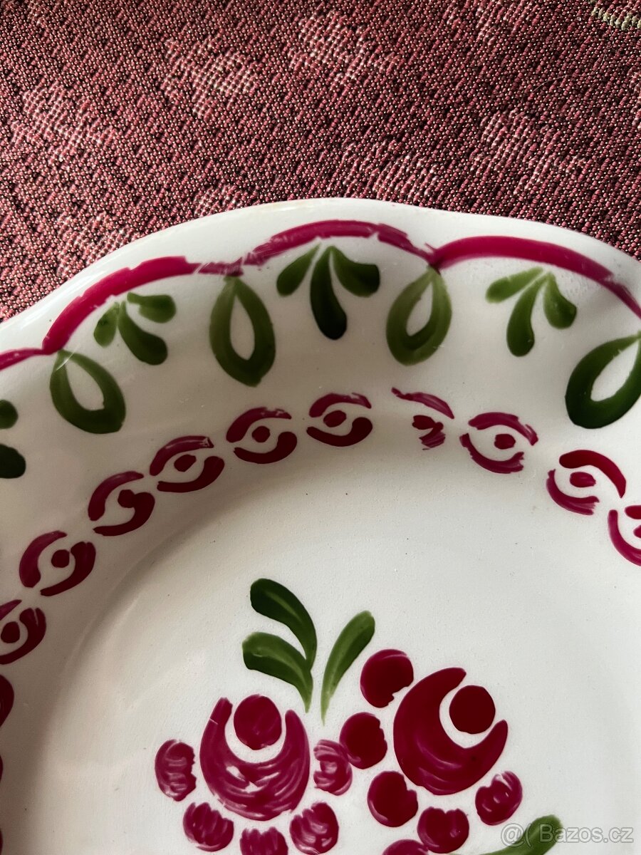 Ručně malovaný starý talíř - 3