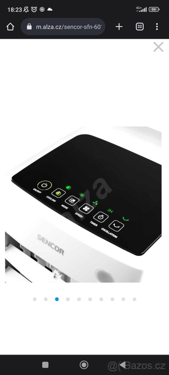 SENCOR SFN 6011WH ochlazovač vzduchu - 3