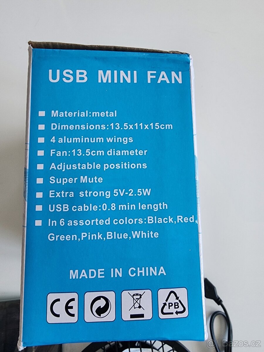 USB mini ventilátor + solární panel - 3