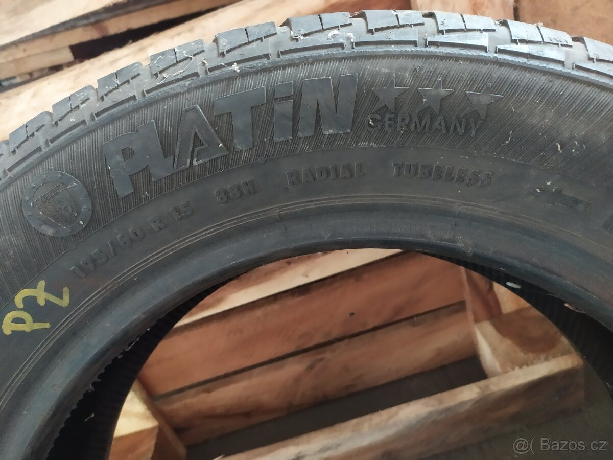 Pneu(kola alu) Platin 195/60/15. Za vše 1800kč - 3
