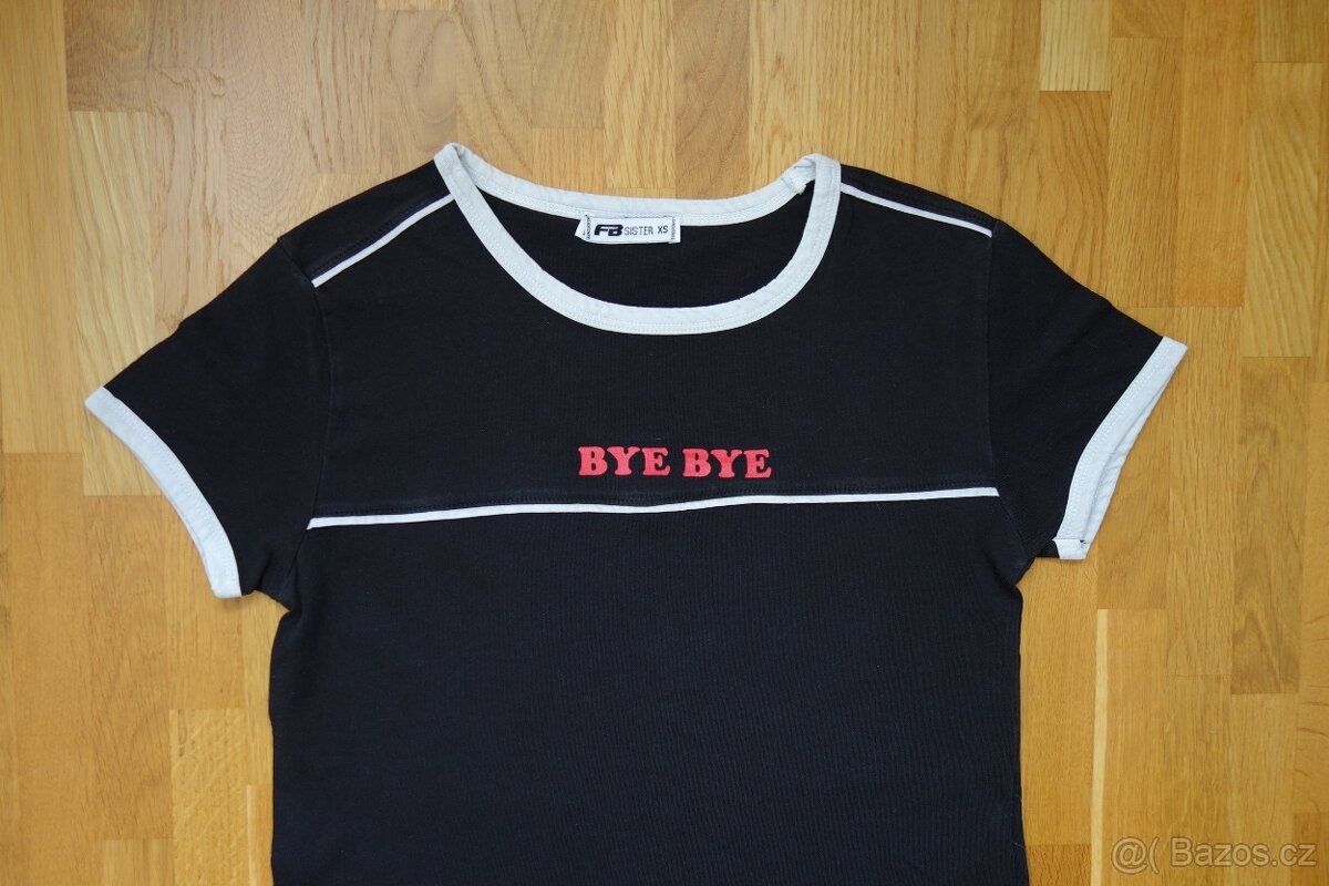 Černé dámské/ dívčí tričko vel. XS - 3