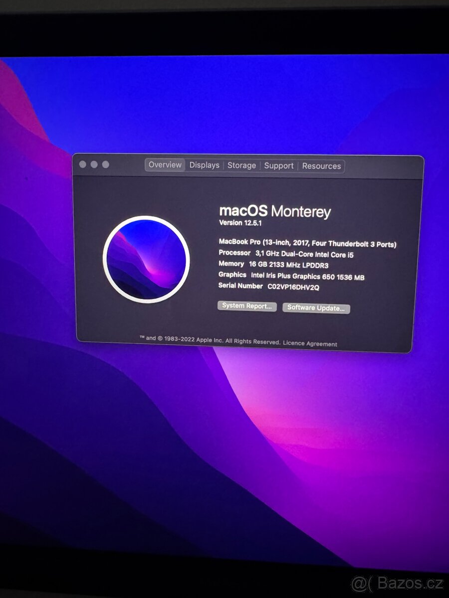 MacBook Pro 13” 2017 Touch Bar, i5 3,1 GHz, 16 GB RAM, 256 G - 3