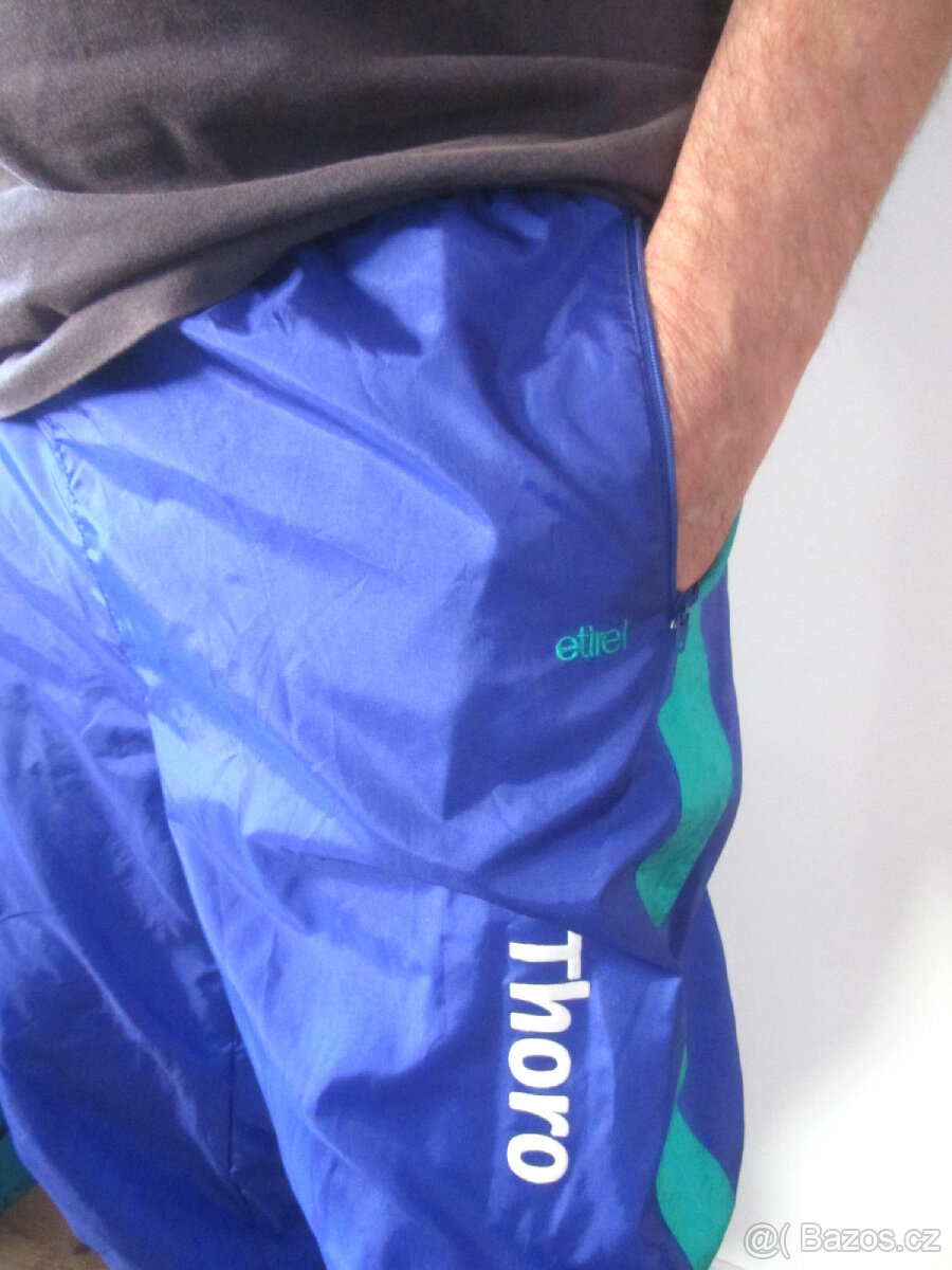 Vintage 90s pánské šusťákové kalhoty - 3