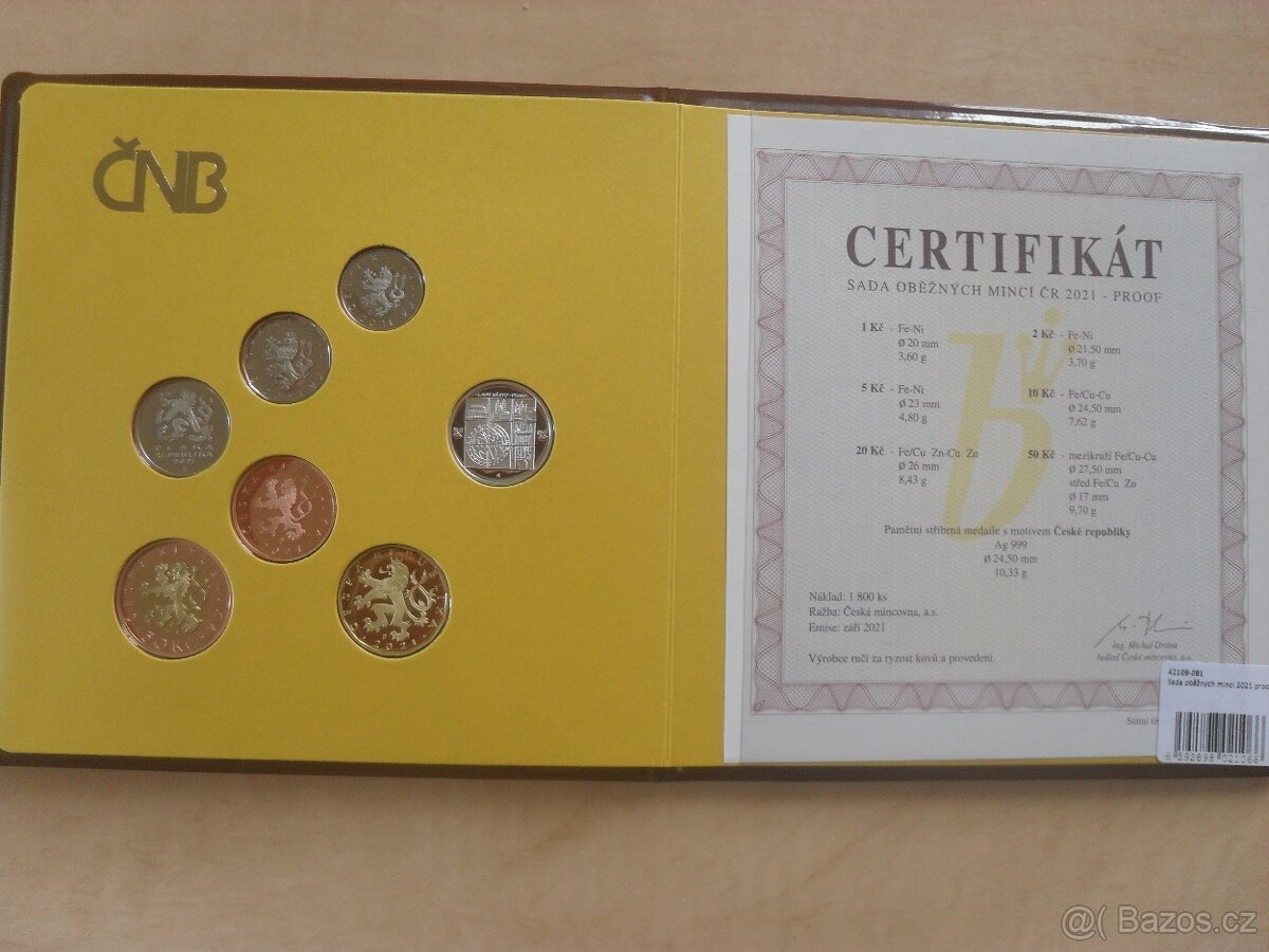 Sada oběžných mincí proof - rok 2021 - 3