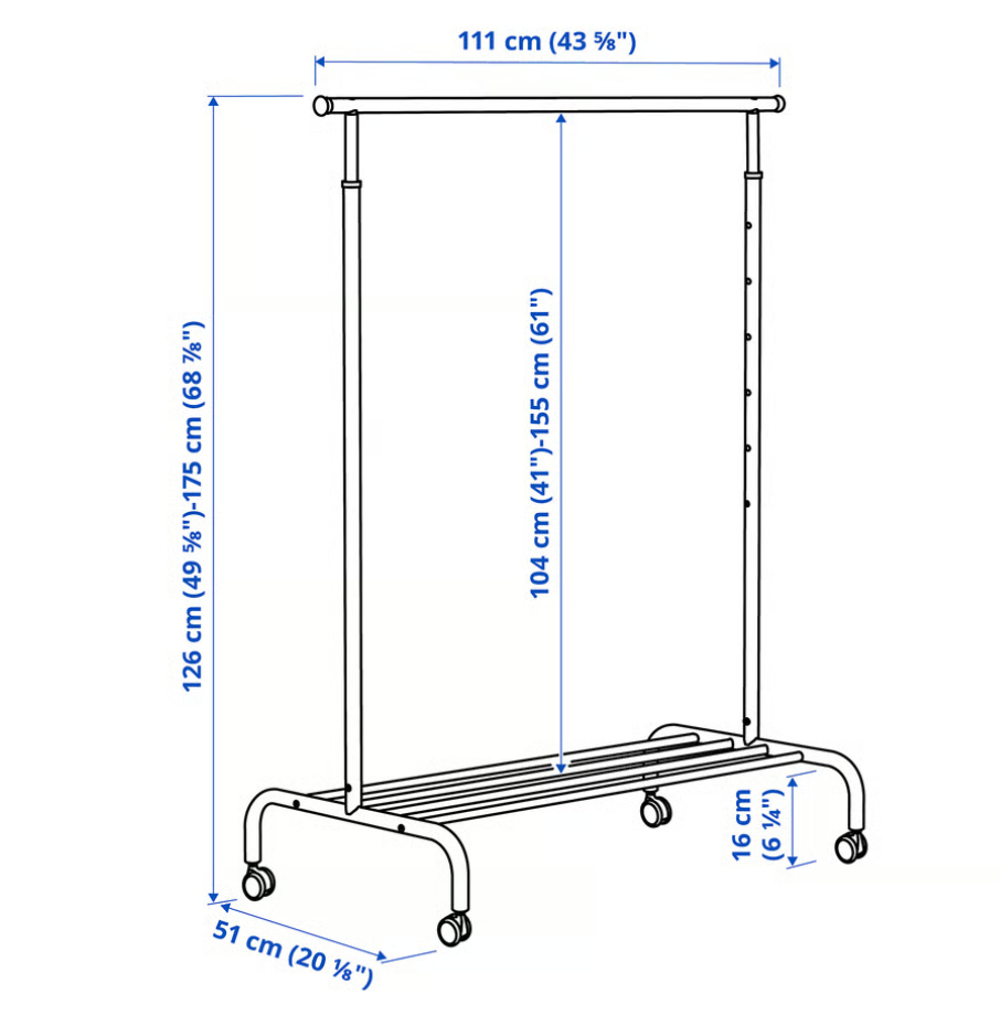 Šatní stojan | Štendr IKEA RIGGA - 3