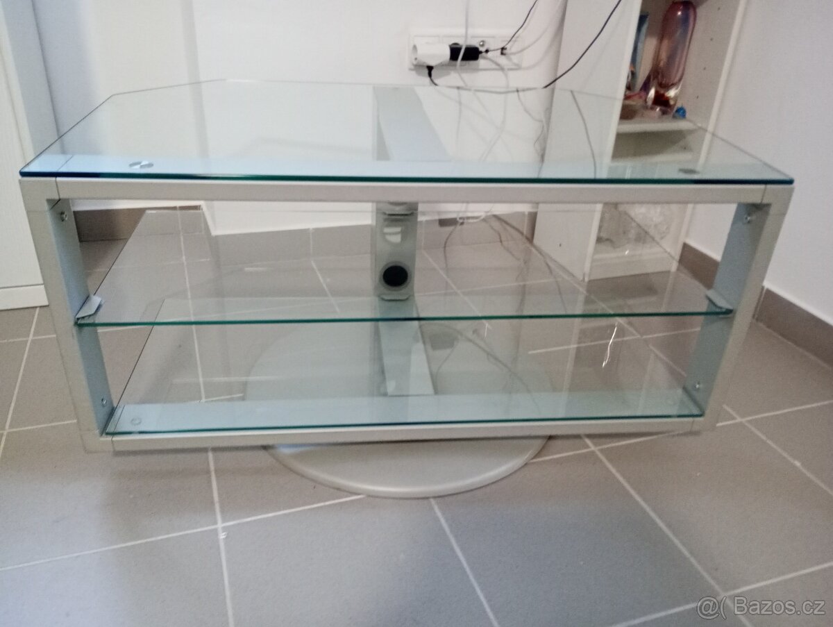 Televizní stolek skleněný - 3